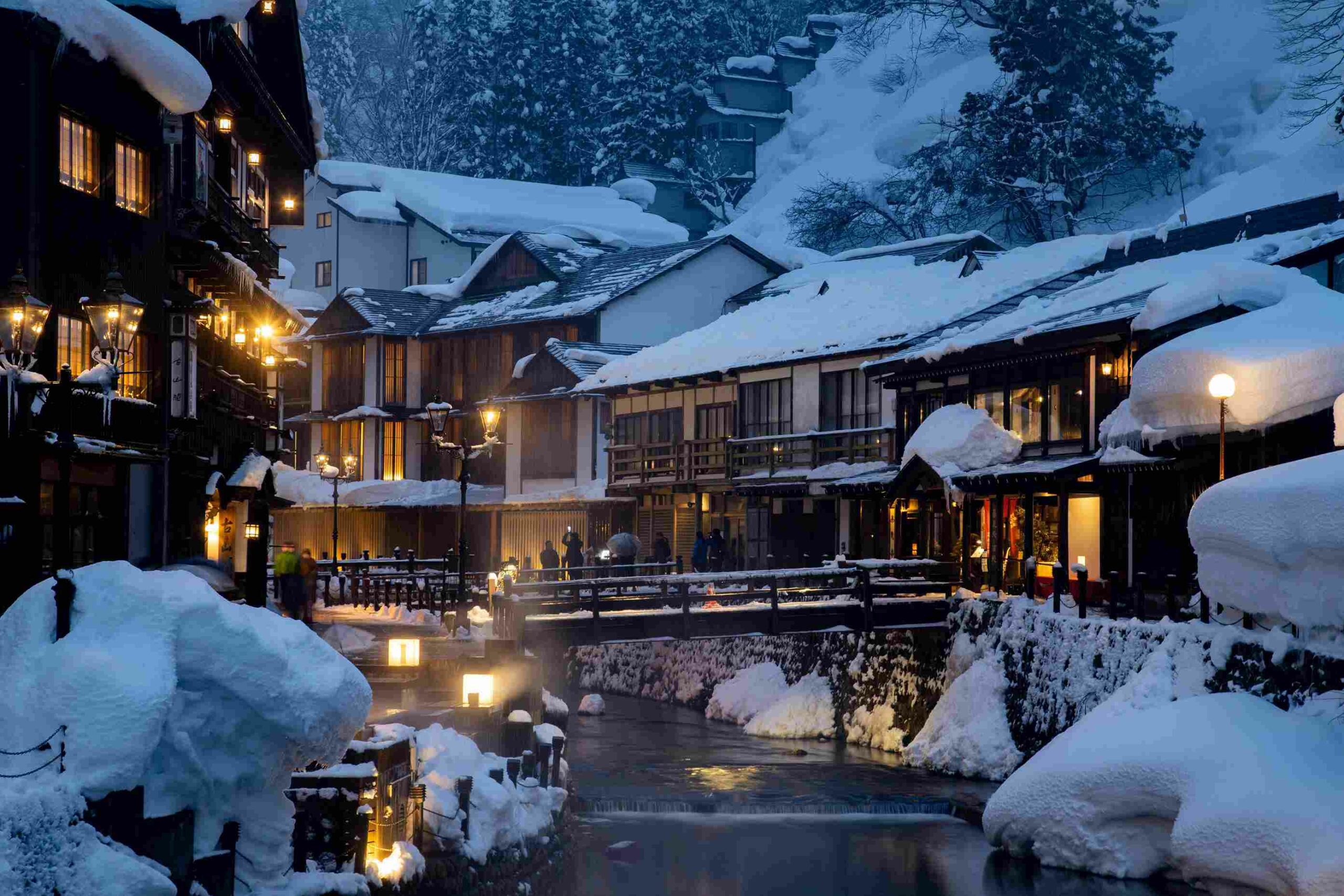 Snowy Onsen Village