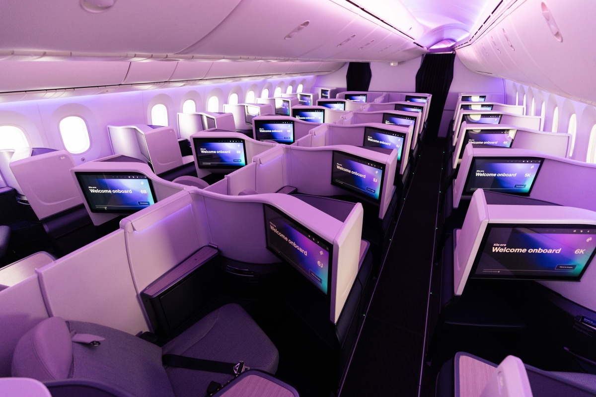 Redesigned Business Premier cabin on Air New Zealand's 787-9 Dreamliner
